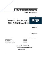 Software Requirements Specification Hostel Room Allocation and Maintenance System