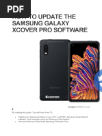 HOW TO UPDATE THE SAMSUNG GALAXY XCOVER PRO SOFTWARE