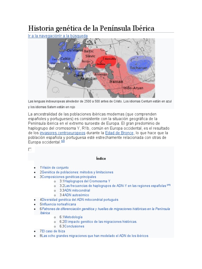 Historia Genética de La Península Ibérica | PDF