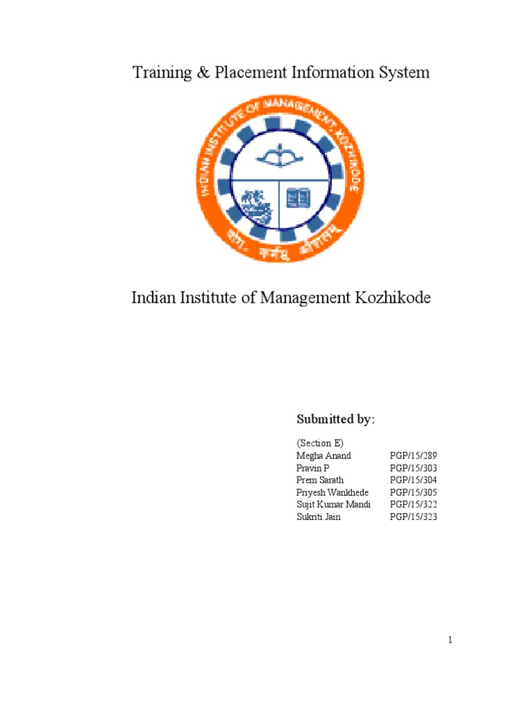 Training & Placement Information System: Submitted by | Descargar ...