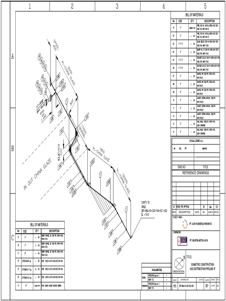 ISOMETRIC PIPING Line 4 Inch CHINA GLAZE 1 of 4 PDF