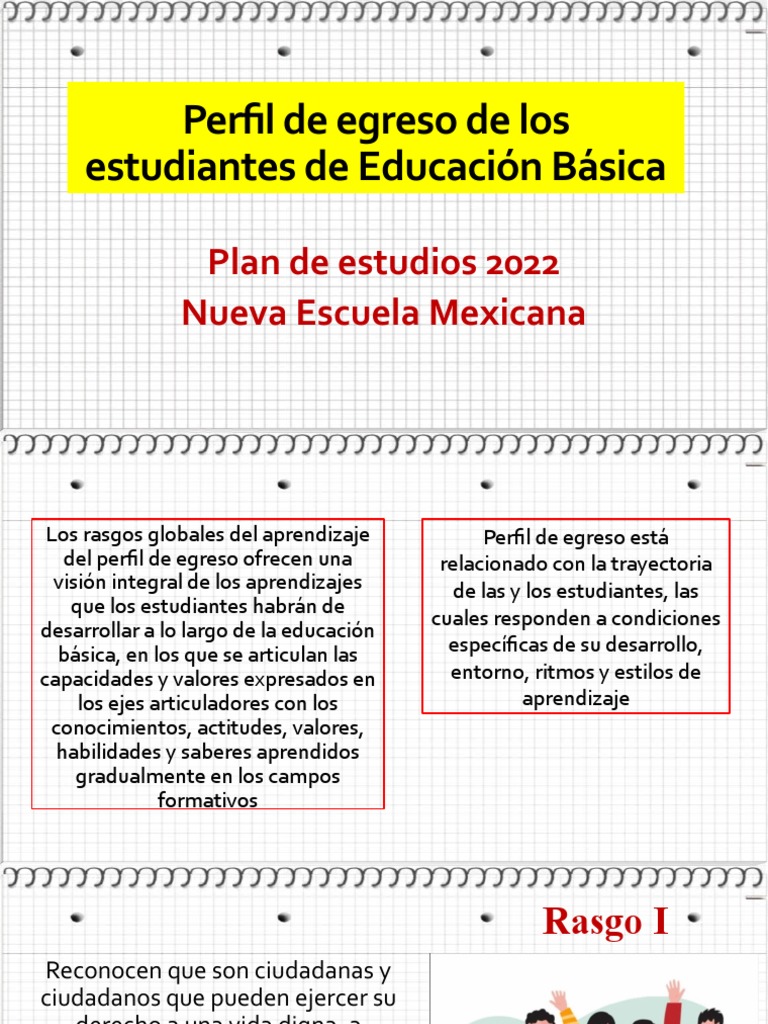 Rasgos del Perfil de Egreso 2022 | PDF | Aprendizaje | Vida