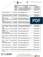 Lista Del Curso de Ingles 2023..