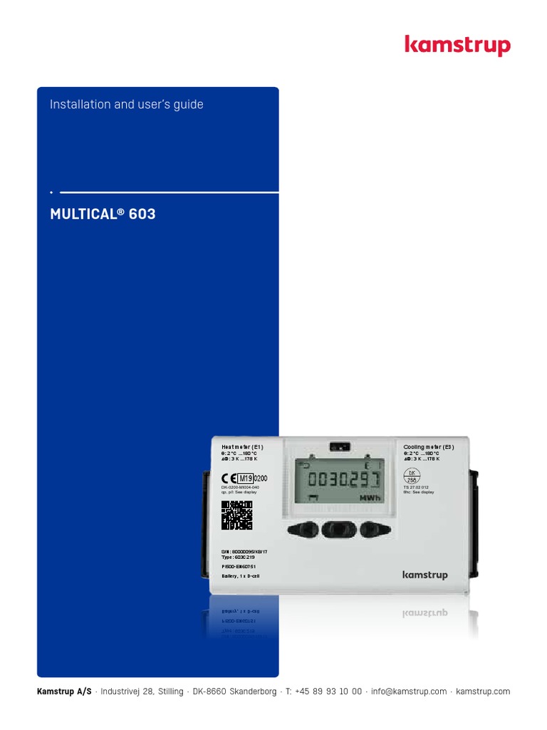 MULTICAL 603 - Installation and User Guide - English | PDF | Computer ...
