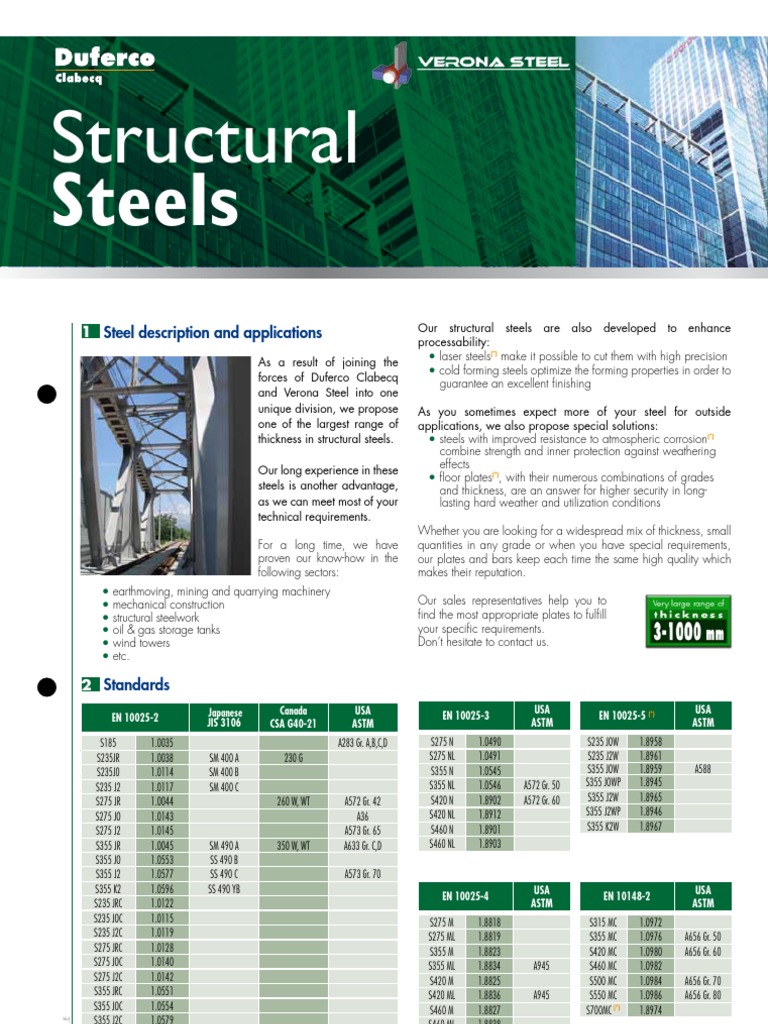 Structural Steel Solutions by Duferco Clabecq | PDF | Structural Steel ...