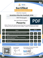 Amaliatun Nisa Nur Awaliyah, S.Pd. Sertifikat 32 JP KTI