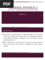 General Physics 2 (Electric Charge and Electric Field)