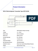 Data Sheet 500 HR Transmitter