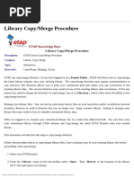 Library Copy Merge Procedure