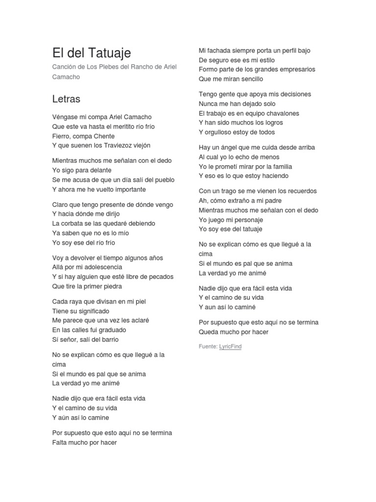 El Del Tatuaje2 | PDF | Amor