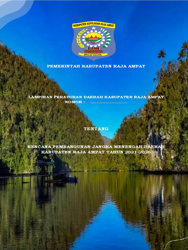 Rencana Pembangunan Raja Ampat 2021-2026 | PDF | Pengelolaan Keuangan ...