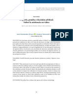 ARTICULO Deporte, Prueba y Decisión Arbitral, Sobre La Asistencia