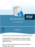 SQL Komutları (2) Uzm. Murat YAZICI