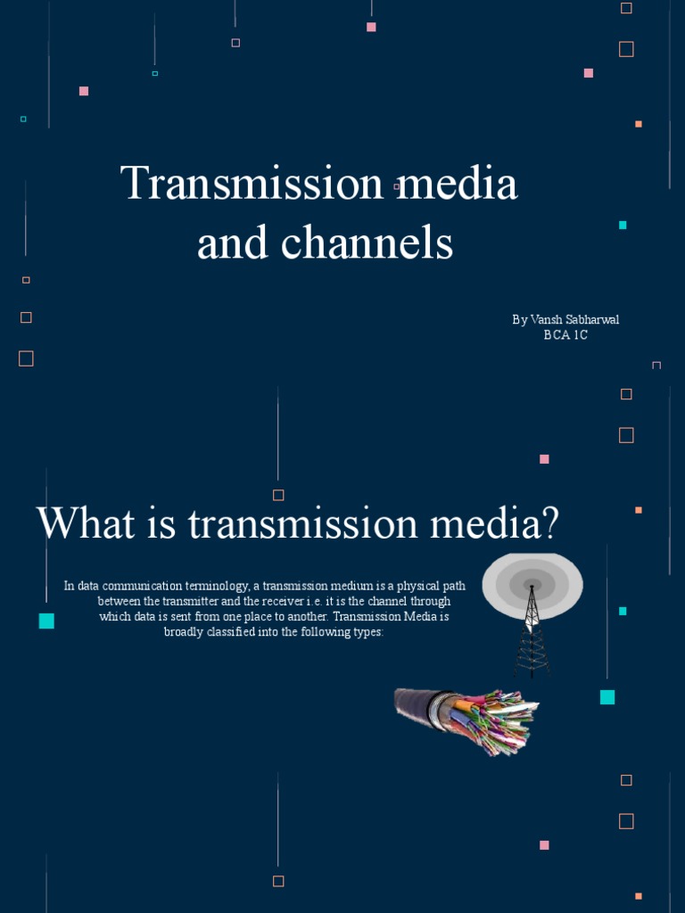 Transmission Media PDF Transmission Medium Radio