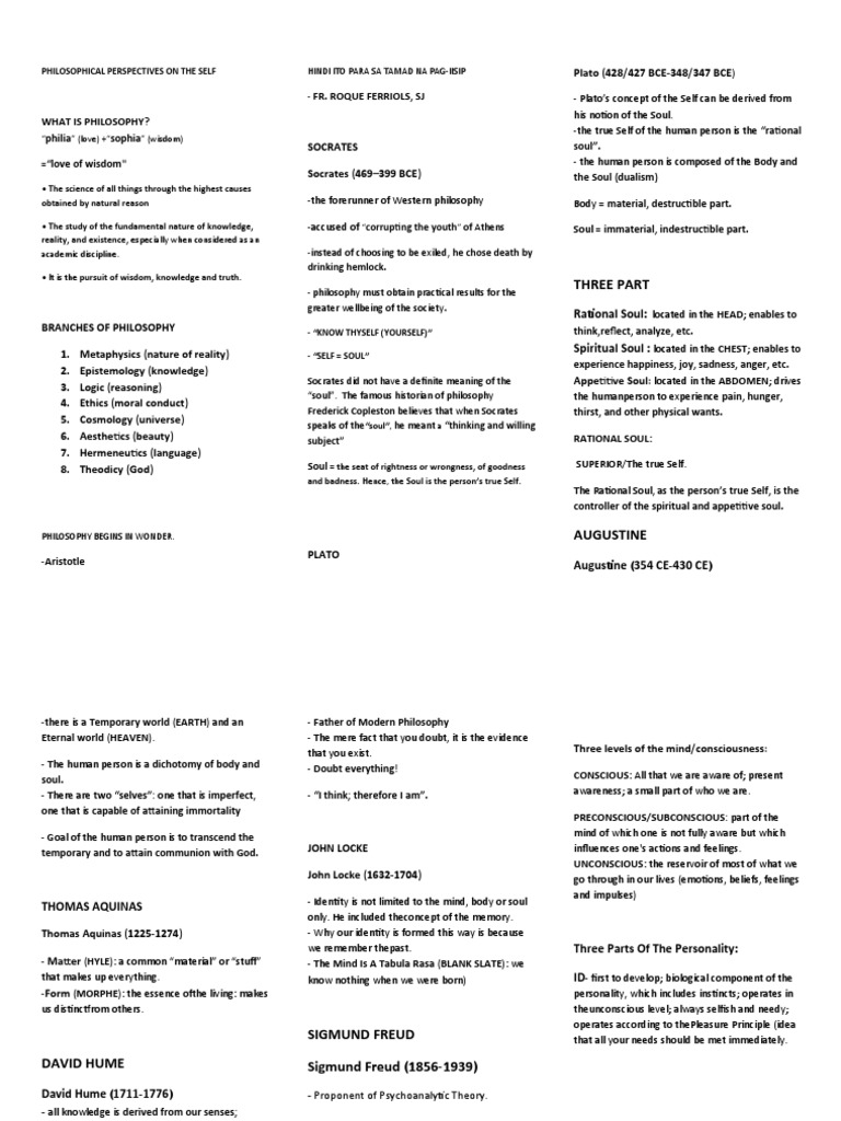 Notes in Ethics PDF Id Soul