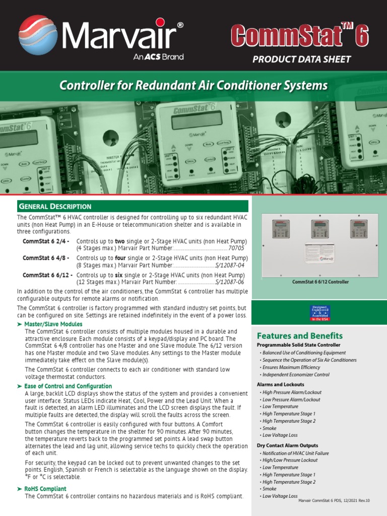 Commstat 6 Hvac Controller Pdsmanual Pdf Relay Switch