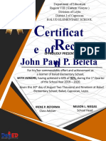 Certificate Lay Out