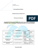 Especificaciones Técnicas y Condiciones Generales Adicionales de Compra de Agregados Por Demanda