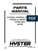 Hyster H 16 XM 6 PARTS MANUAL