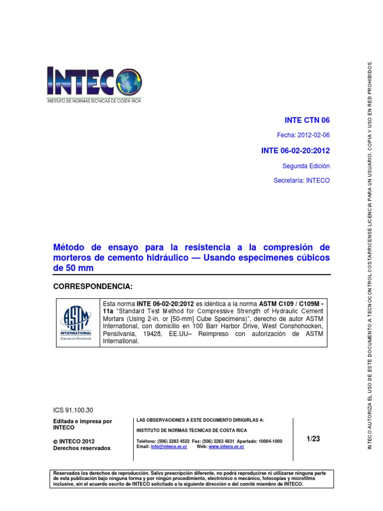 INTE 06-02-20-2012 M+®todo de Ensayo para La Resistencia A La Compresi+ ...
