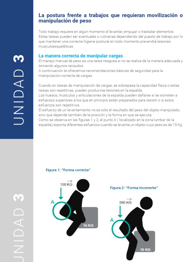 Seguridad en Manipulación de Cargas | PDF | Factores humanos y ergonomía