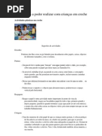 Actividades a poder realizar com crianças em creche