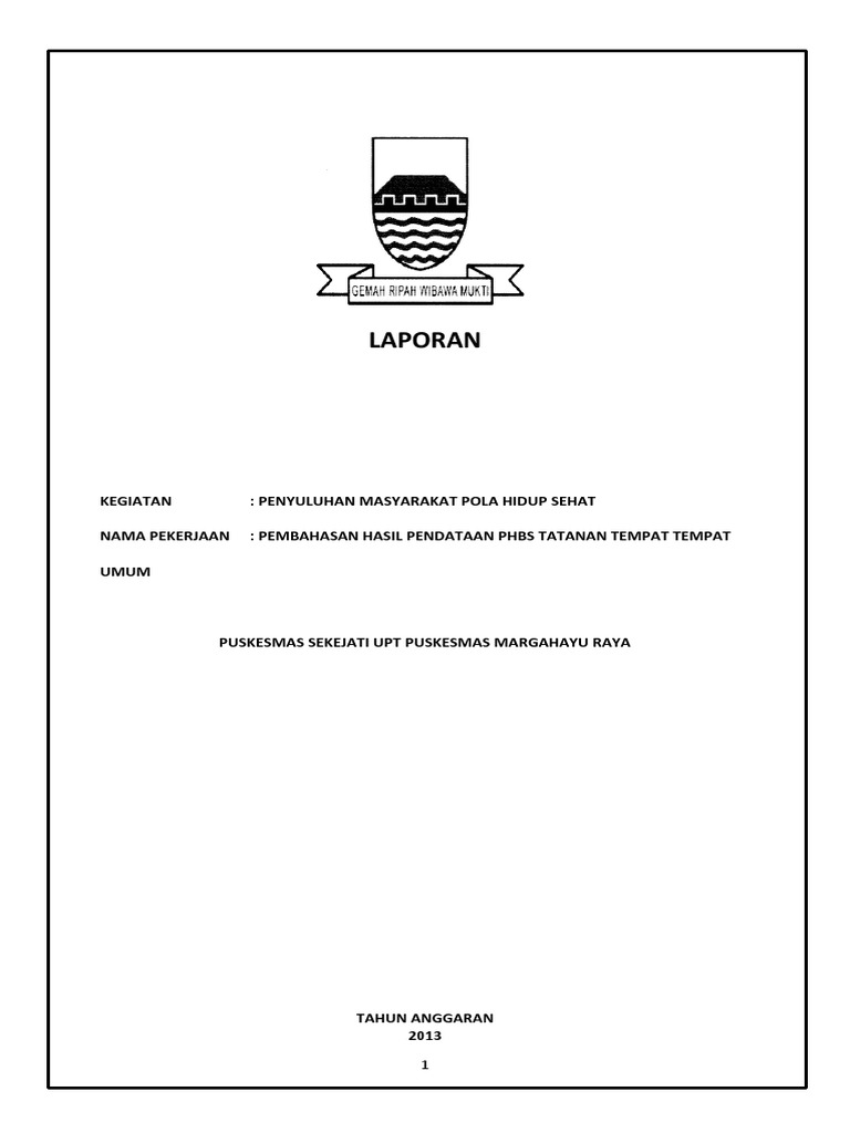 Laporan phbs ttu pdf