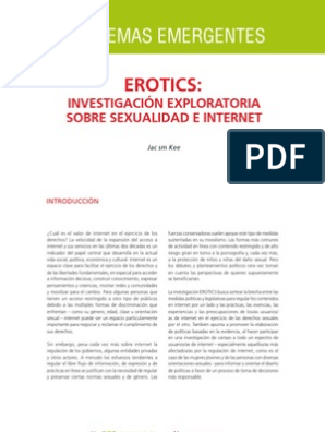 EroTICs: INVESTIGACIÃ“N EXPLORATORIA SOBRE SEXUALIDAD E INTERNET | PDF |  Lesbianas | Servicio de redes sociales