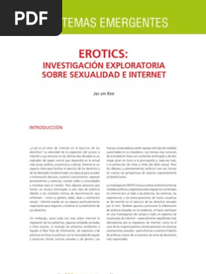 Hot Lesbian Redtube - EroTICs: INVESTIGACIÃ“N EXPLORATORIA SOBRE SEXUALIDAD E INTERNET | PDF |  Lesbianas | Servicio de redes sociales