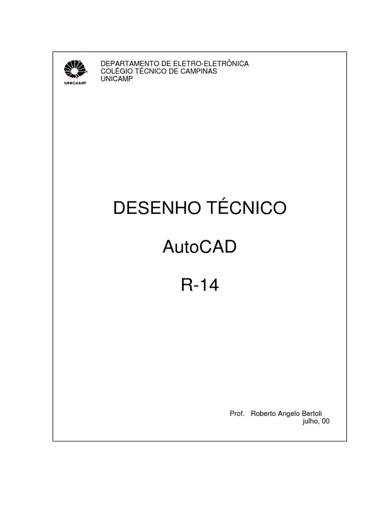 Desenho Técnico com AutoCAD R-14 | PDF | Auto Cad | Janela (informática)