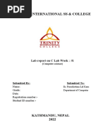 C Lab Report Cover Page (PLK Computer SIR)