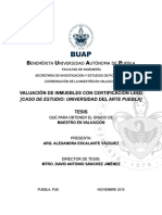 B U A P: Valuación de Inmuebles Con Certificación Leed