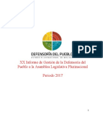 XX Gestión 2017 Informe de La Defensoría Del Pueblo