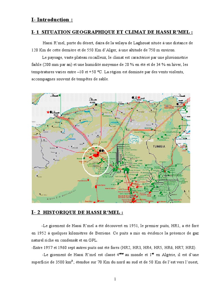 Hassi R'Mel : Géographie et Développement Gazier | PDF | Pompe | Biens ...