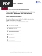 Teaching Culture in The EFL Classroom As Informed by Teachers' Approaches To Student Diversity