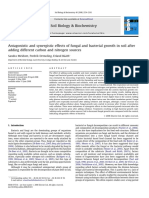 Antagonistic and Synergistic Effects of Fungal and Bacterial Growth in Soil After Adding Diffrent Carbon and Nitrogen Sources