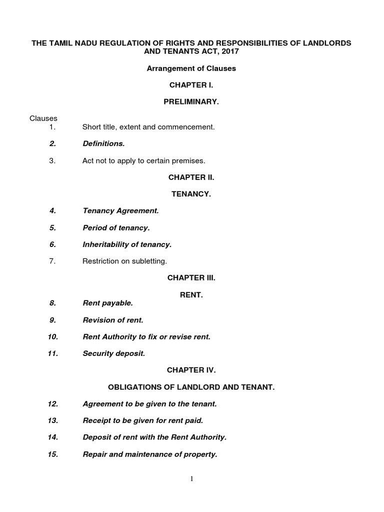 TN Rights & Responsibilities of Landlord & Tenant Act 2017 PDF