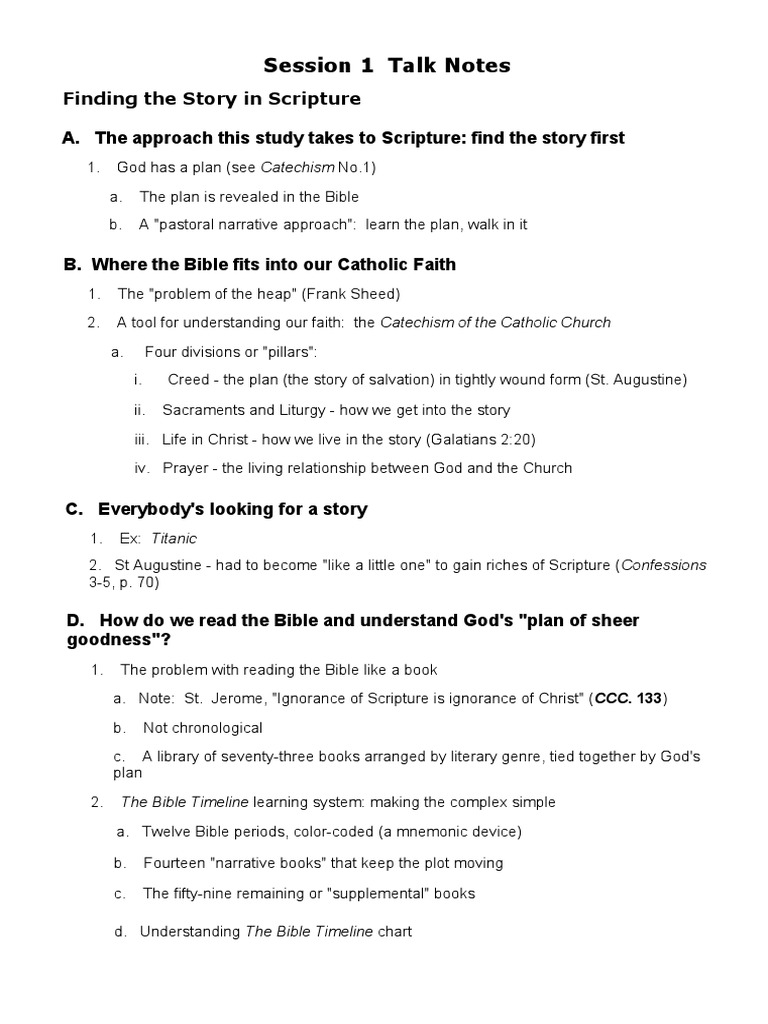 Discovering the Catholic Story | PDF | Bible | Christian Belief And ...