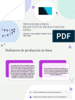 Tipos de Procesos Productivos: Producción en Línea: Alumnos: Laura Miguel, Martín Vera, Clara Mendoza, Alba López