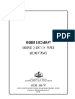 Higher Secondary Sample Question Paper Accountancy: SCERT - 2006 - '07
