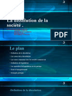 La Dissolution de La Société