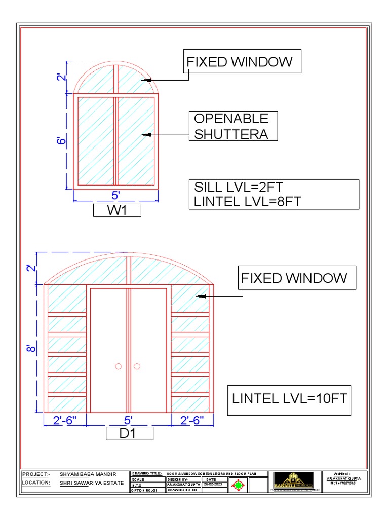 Ground Floor Door & Window Plan | PDF