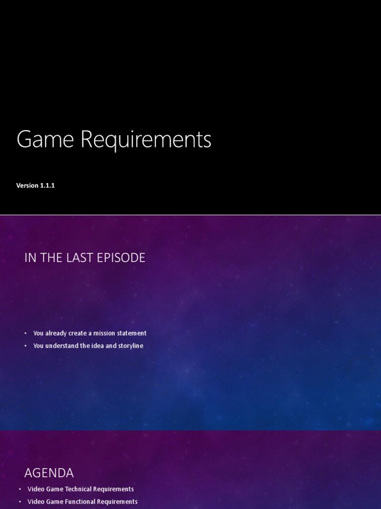 Game Development Requirements Overview | PDF | Graphics Processing Unit ...