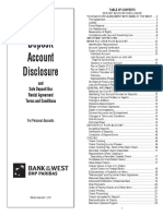 Deposit Account Disclosure: and Safe Deposit Box Rental Agreement Terms and Conditions