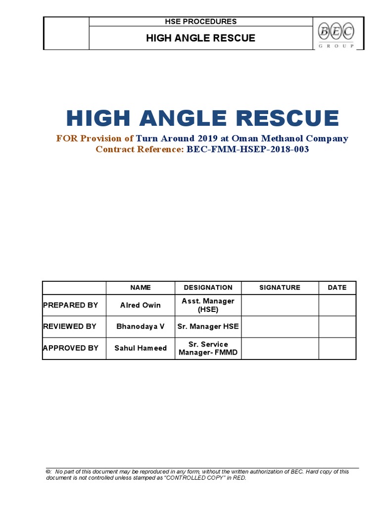 High Angle Rescue Download Free PDF Anchor
