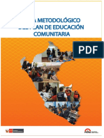 Guía Metodológico Del Plan de Educación Comunitaria