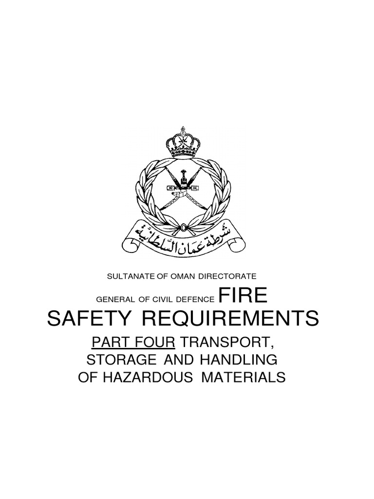 Fire Safety Requirements Part 4 Trasport Storage Handeling Of