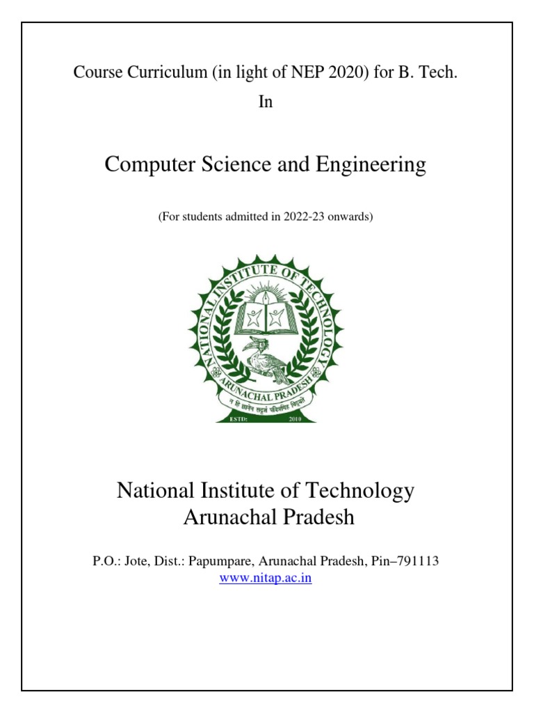 B.Tech CSE Curriculum NEP 2020 | PDF | Pointer (Computer Programming ...