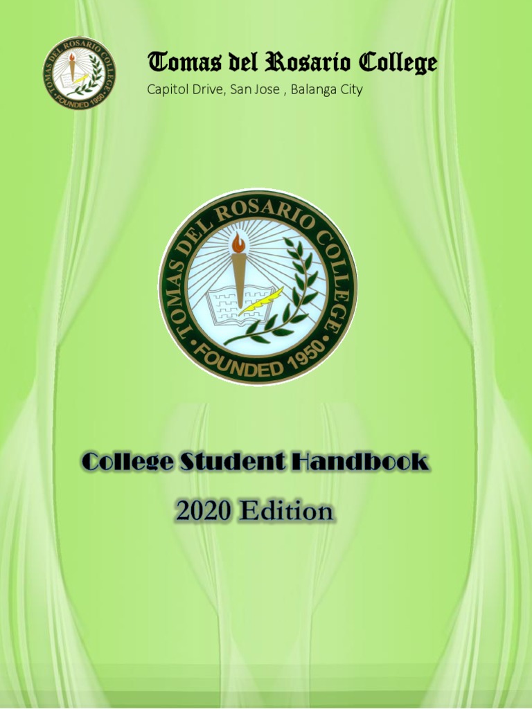 COLLEGE Student Handbook Ed. 2020 PDF Accounting Schools