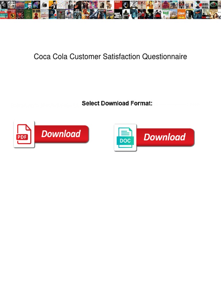 Coca-Cola Customer Satisfaction Survey 2024 | PDF | Brand | Customer ...
